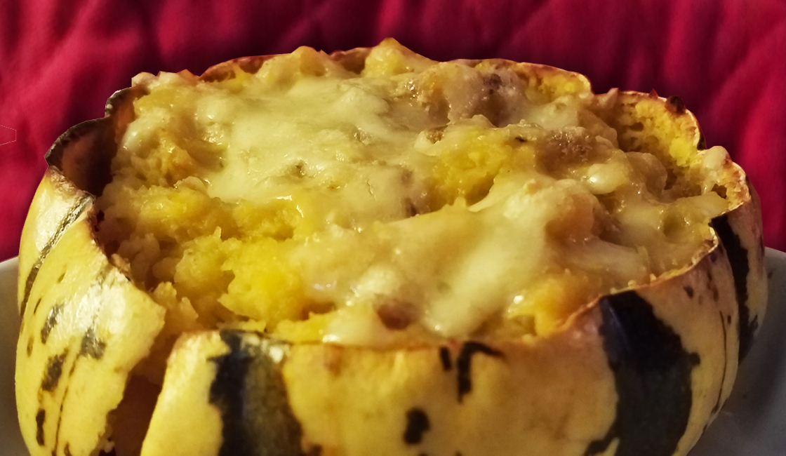 Purée de patidou gratinée