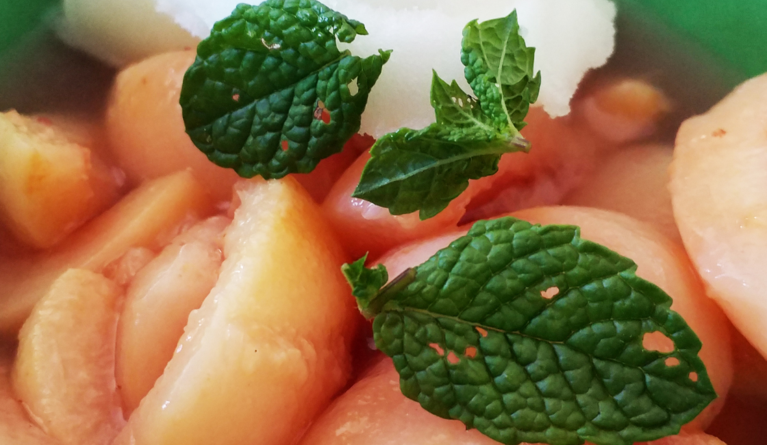 Soupe de pêche fraîche