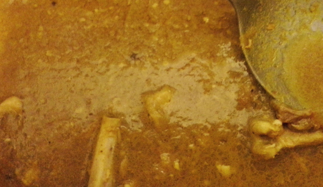 Ce qui reste du plat une fois les convives sortis de table...