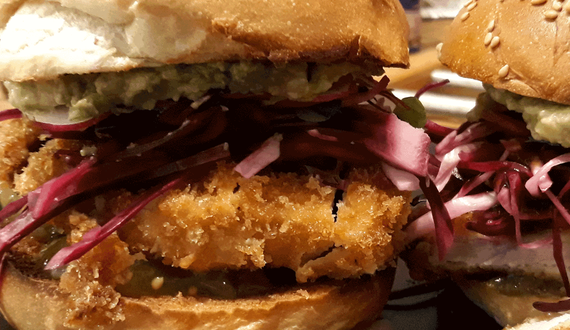 Burger tonkatsu de Moshi Moshi